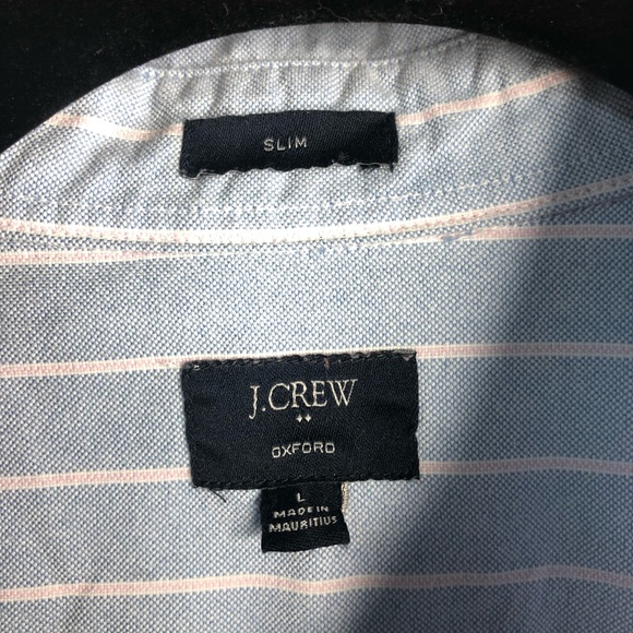 J. CREW Blue/white striped button down men’s shirt - Picture 7 of 7